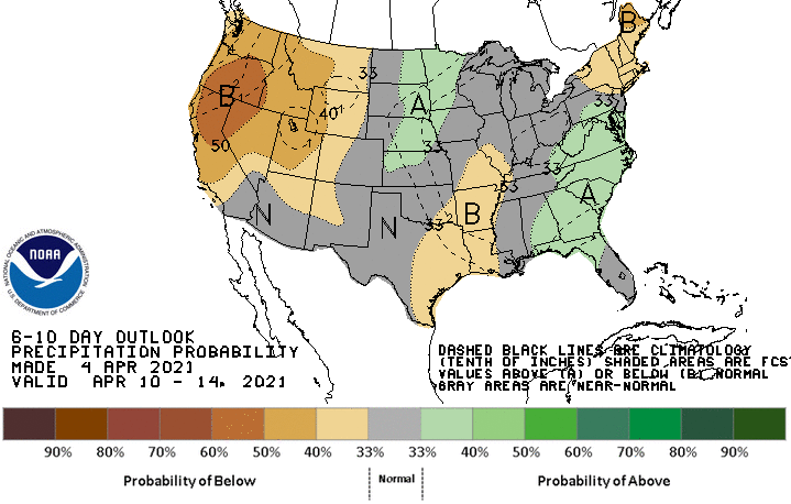 6-10 Day Precipitation Probability Outlook